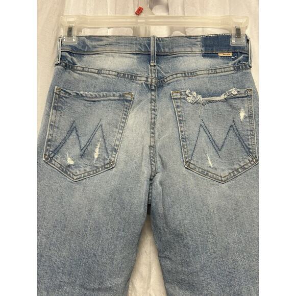 MOTHER SUPERIOR The Trickster Ankle Jeans An Icy Confusion 26 Distressed Blue - Picture 9 of 14